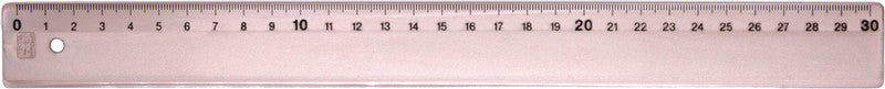 Kum Wandtafel-Lineal 30 cm – Kunststoff, Rosa, abgerundete Ecken