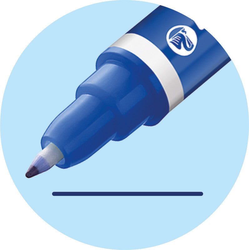 Pelikan Super Pirat Tintenlöscher – fein, blau, für Linkshänder, Packung, 50 Stk.