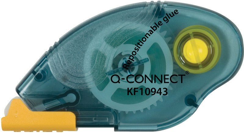 Q-CONNECT Kleberoller – wiederablösbar, transparent, tropffrei, geruchsarm, schnelltrocknend, für Basteln
