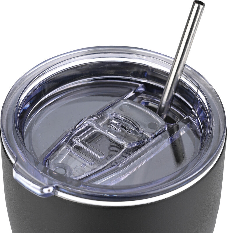 Estia Thermobecher 350 ml – Doppelwandig 6 h Heiss / 12 h Kalt, Edelstahl, Druckknopfdeckel