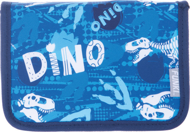 Funki Slim-Bag Etui mit 2 Klappen, gefüllt, 24-teilig – Dino – Kunststoff – 23 × 14 × 4 cm