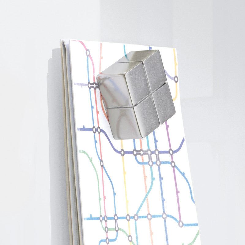 Sigel Whiteboard – 60 × 40 cm, Glas, magnetisch, Wandmontage, inkl. SuperDym-Magnetwürfel, Montagesatz