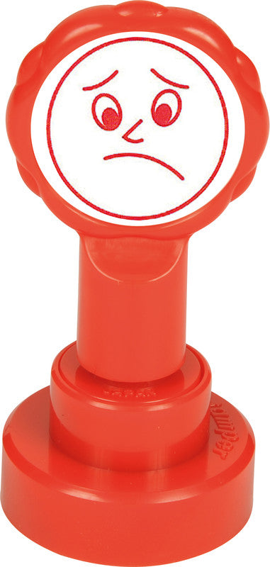 X-stamper Lehrerstempel-Set Xclamations – Motiv: Trauriges Lächeln, selbstfärbend, Kunststoff, Ø 22 mm