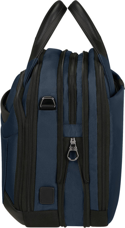 Samsonite Pro-DLX 6 Notebook-Tasche – für Notebooks bis 15,6", 16/23 l, RFID-Fach, USB-Port, Nylon, blau