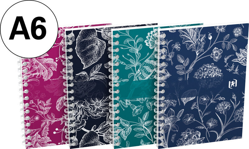 Elba Spiralblock, Karton, 50 Blatt, perforiert, 90 g/m² – sortiert (blau, grün, schwarz, pink)