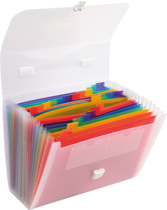 Exacompta Sammelmappe für A4, Kunststoff, transparent, mit Druckknopf