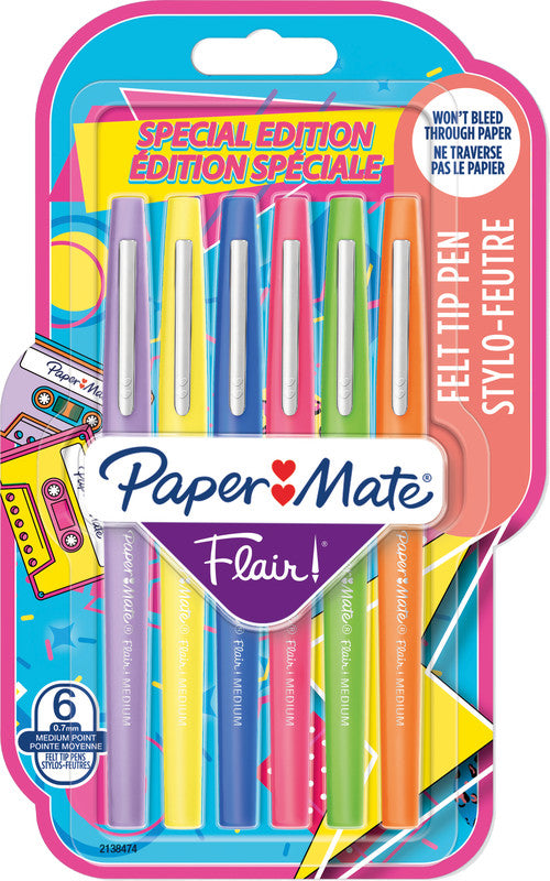 Papermate Filzstifte, Strichbreite 0,7 mm, 6 Farben