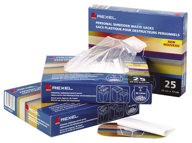 Rexel Aktenvernichtersäcke – 100 Stk., 40 l