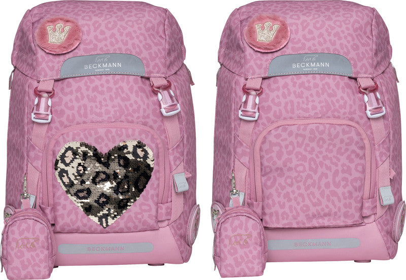Beckmann Classic 1st Schulrucksack – Furry – mit Wendepailletten