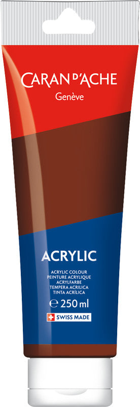 Caran d-Ache Acrylfarbe – Siena Gebrannt, 250 ml, für Leinwand, Textilien & Papier