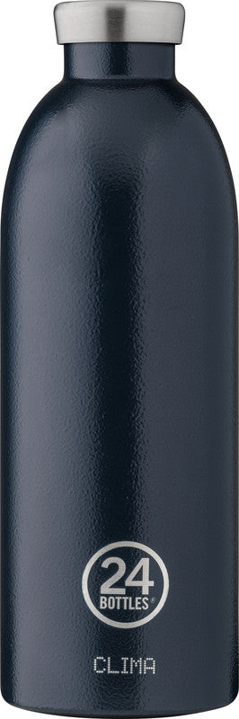 24Bottles Trinkflasche Clima – 8,5 dl – Edelstahl, isoliert, Schraubverschluss – Tiefblau