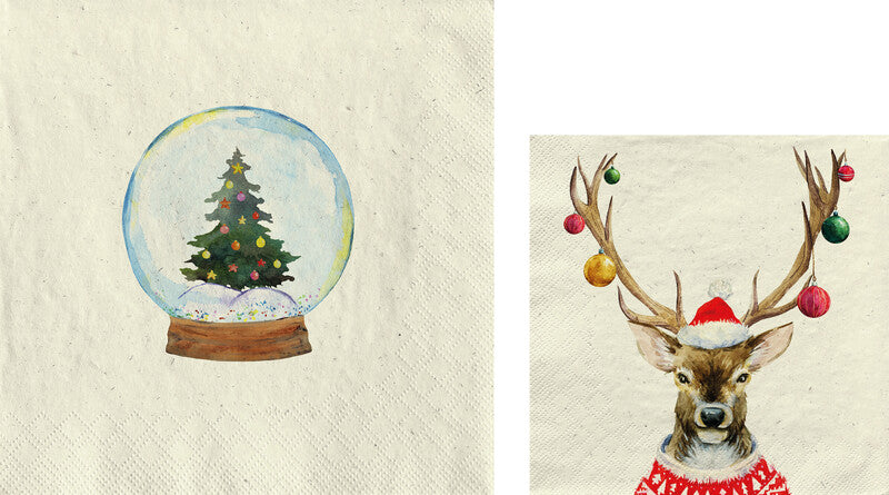 Fasana Servietten Xmas Berry Dream – 33 × 33 cm – 2-lagig, Tissue – 20 Stk., FSC