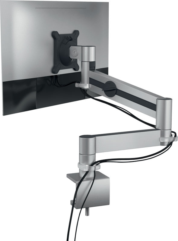 Durable Monitorarm, Tischklemme, bis 27", VESA 75 × 75/100 × 100 mm, 8 kg, silber