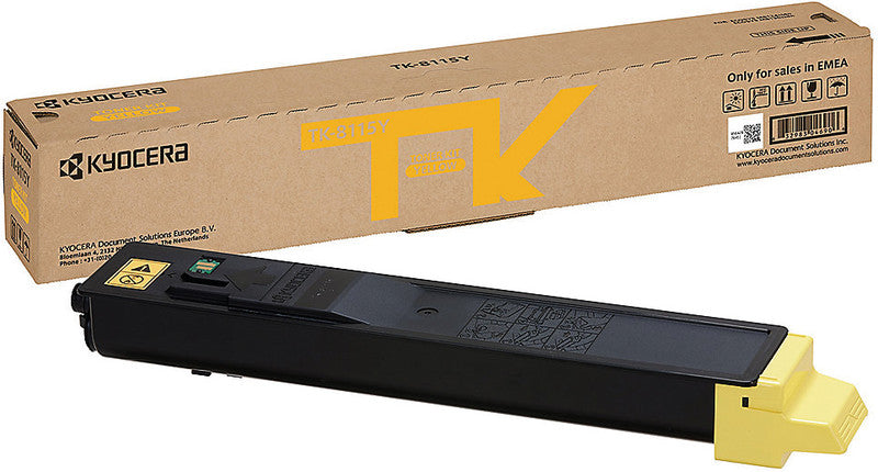 Kyocera – Toner TK-8115Y – gelb, 6000 Seiten – für Farb-Laserdrucker/Multifunktionsgeräte