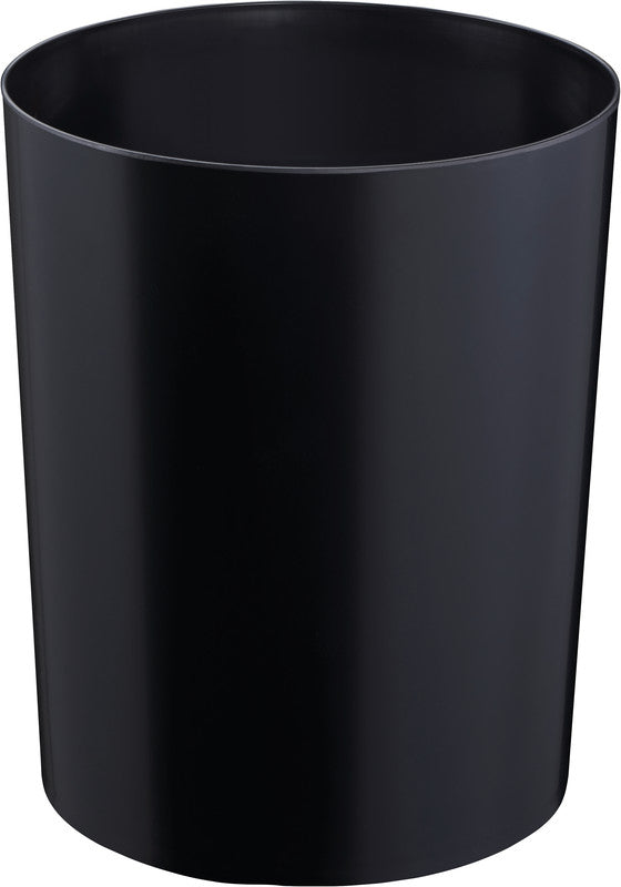 Zwingo Sicherheitspapierkorb – 13 l – Kunststoff, schwarz – TÜV – Ø 245 × H 300 mm