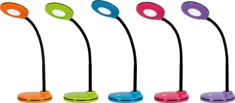 Hansa LED-Tischleuchte Splash – 3-stufig dimmbar, Touchfeld, flexibler Schwanenhals