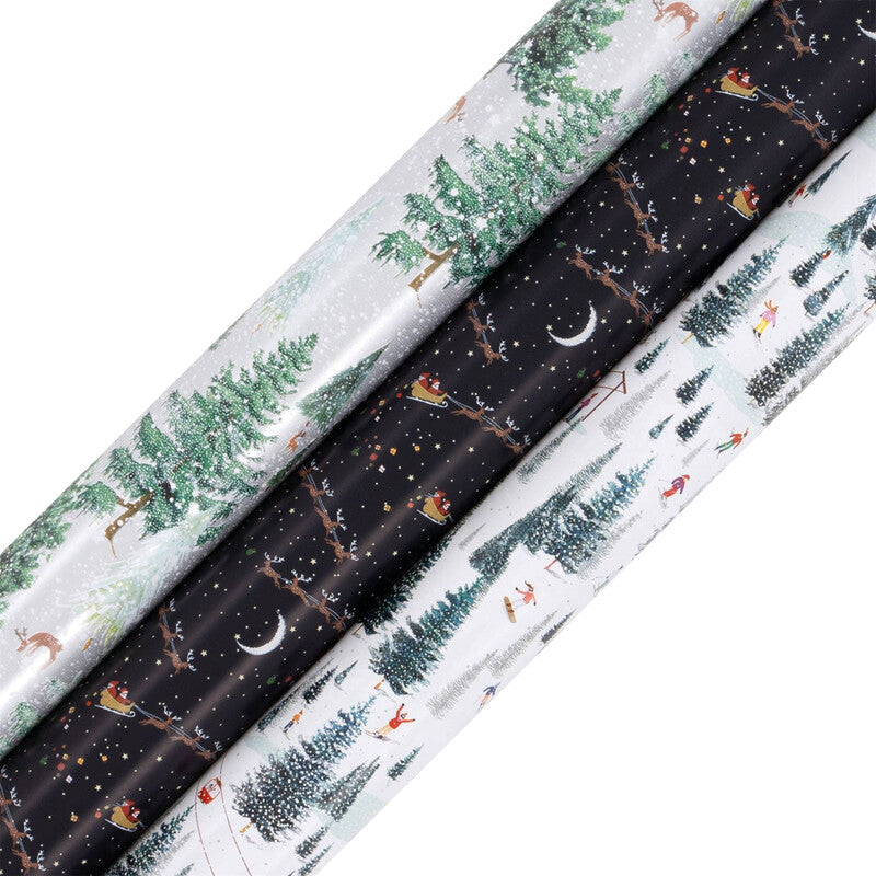 Glick Geschenkpapier – Weihnachten, 3 Motive – 700 × 4000 mm