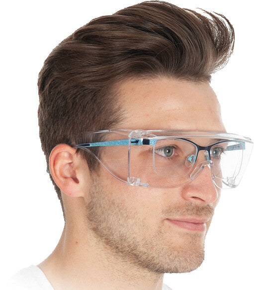 Hygostar Schutzbrille – transparent, Kunststoff, EN 166, für Korrekturbrillen
