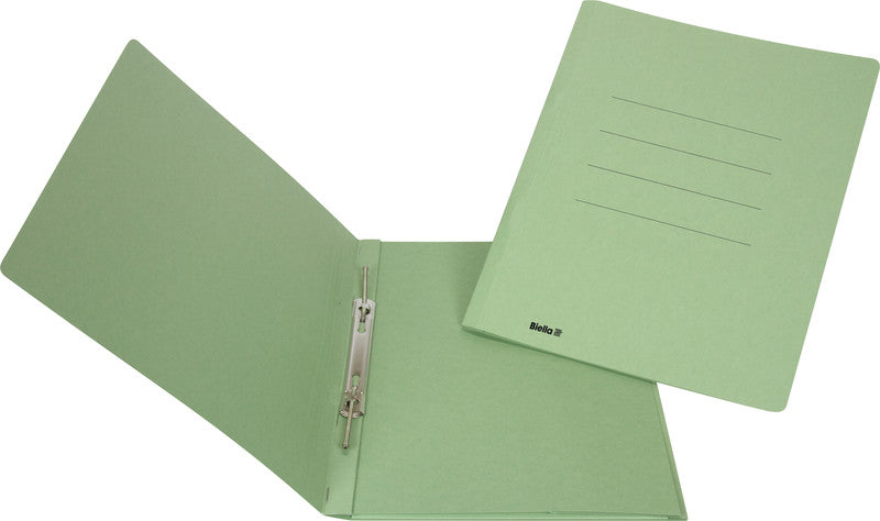 Biella Schnellhefter Praxis – A4, Karton, Grün, Beschriftungslinien, 320 g/m²