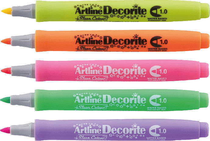 Artline Pigment-Marker Decorite – Rundspitze 1 mm – Neonorange – Lichtbeständig