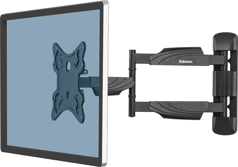 Fellowes Wandhalterung, 1 Monitor, bis 55", VESA 100 × 100/200 × 200/300 × 300/400 × 400 mm, 35 kg, schwarz