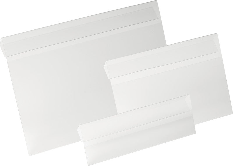 Durable Kennzeichnungstaschen – 210 × 148 mm, transparent, wiederablösbar, 10er-Pack