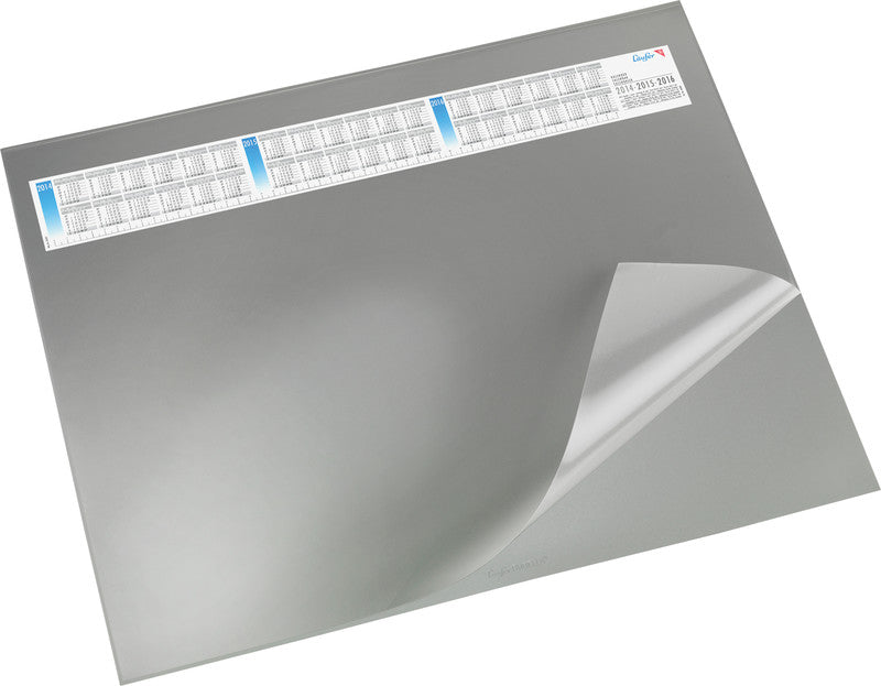 Laufer Schreibunterlage Durella DS – grau – 650 × 520 mm – Kunststoff