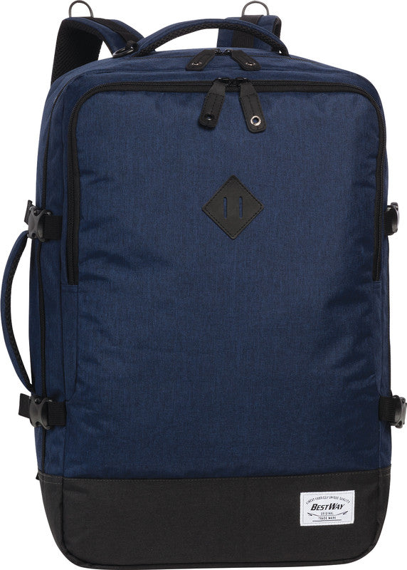 Bestway Cabin Pro Notebook-Rucksack – für Notebooks bis 17,3", 40 l, wasserabweisend, Kunststoff, marineblau