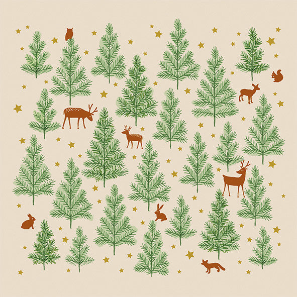 Atelier Servietten Tiny Forest – 33 × 33 cm – 3-lagig, Tissue – 20 Stk.