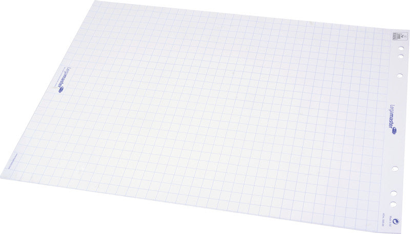 Legamaster Flipchart-Block – 65 × 98 cm, 20 Blatt/Block, 5 Blöcke, kariert, weiss, Papier, perforiert