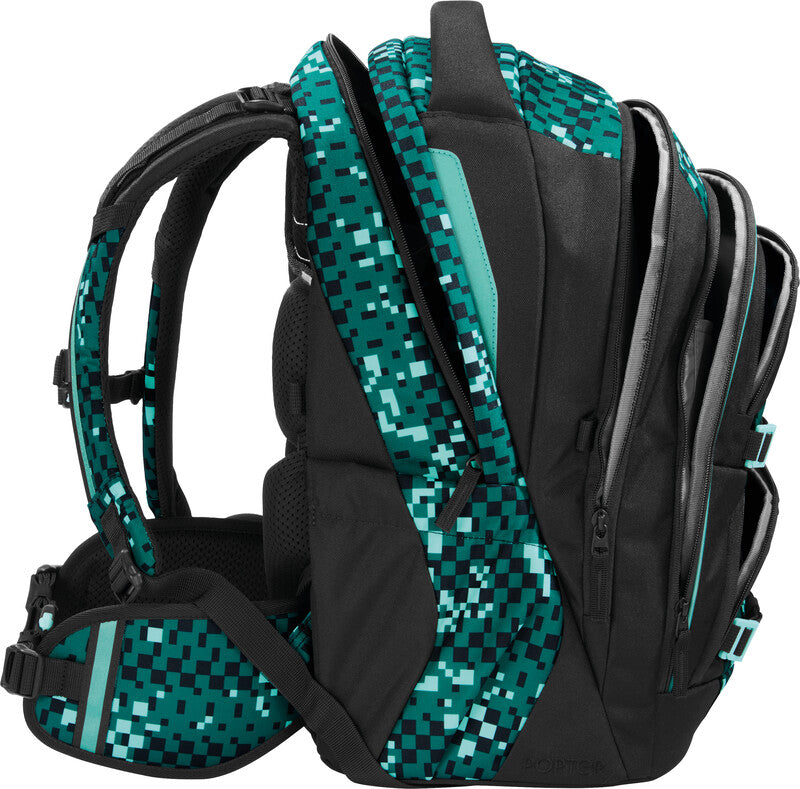 Coocazoo Rucksack Porter – Pixel Blox – aus 100% recycelten PET-Flaschen