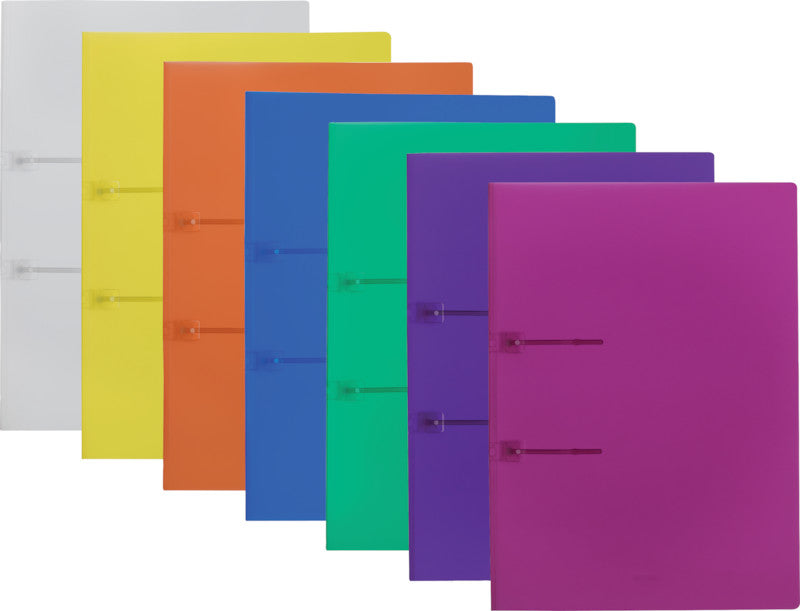 Kolma Schnellhefter easy – A4, Kunststoff, gelb, integrierte Abheftvorrichtung, 2-fach Lochung, 80 Blatt