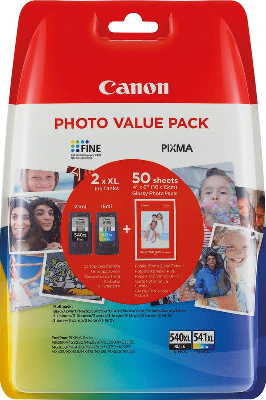 Canon Tintenpatronen-Multipack PG-540XL/CL-541XL Photo Value Pack – für Inkjetdrucker