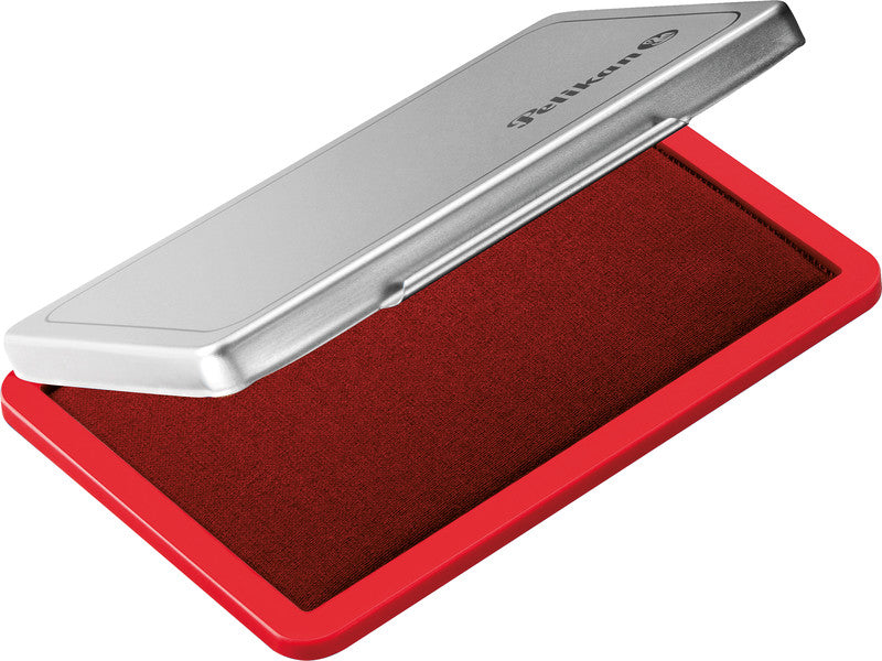 Pelikan Stempelkissen – Metall, Rot, getränkt