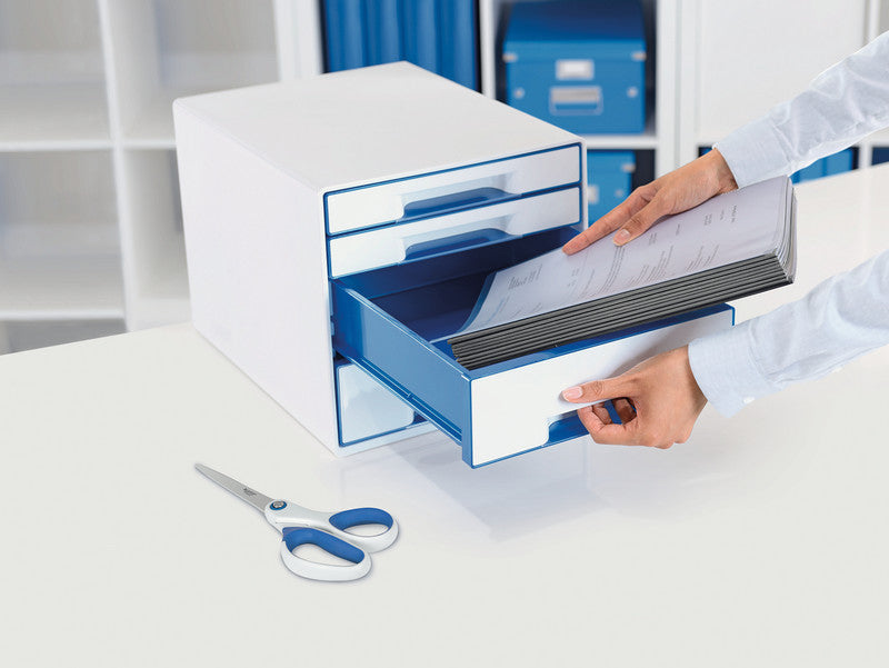 Leitz WOW Cube Aufbewahrungsbox – blau, weiss, Kunststoff (PS)