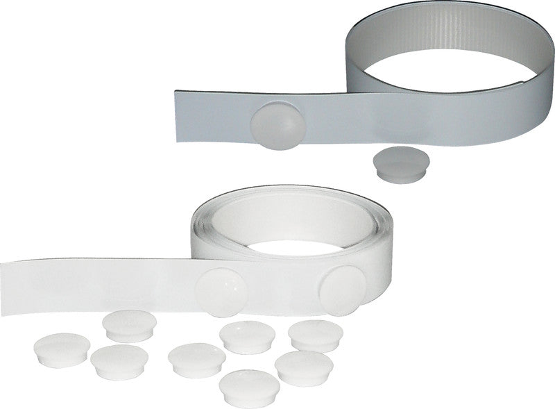 Booffice Starter-Kit, magnetisch, inkl. Metallband, selbstklebend, 10 Magnete – für Whiteboards