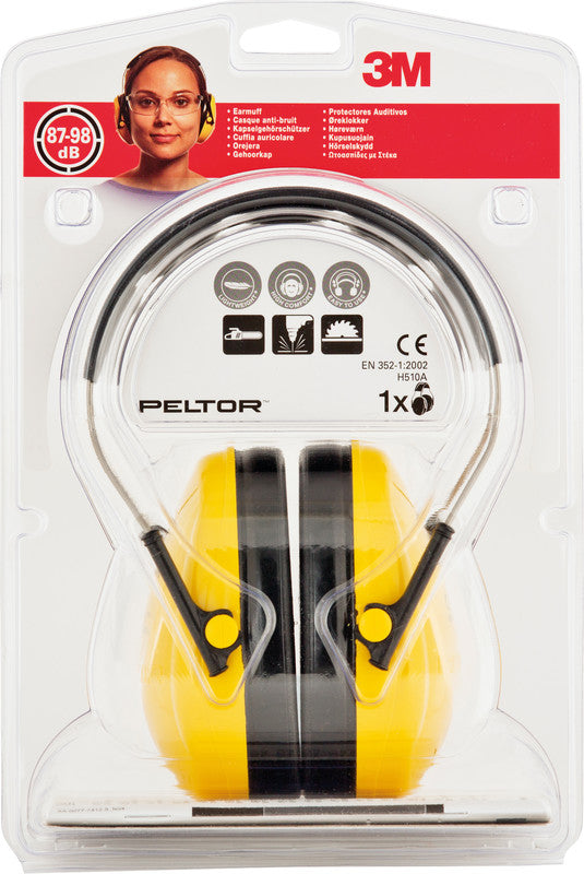 Peltor 3M Kapselgehörschutz – SNR 27 dB, Gelb