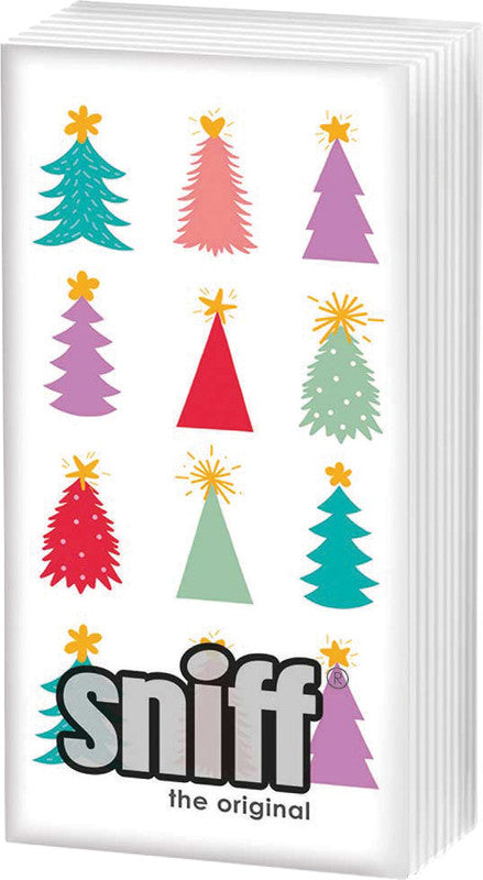 Sniff Weihnachtstaschentücher – 4-lagig, mehrfarbig, 215 × 220 mm – 10 Tücher