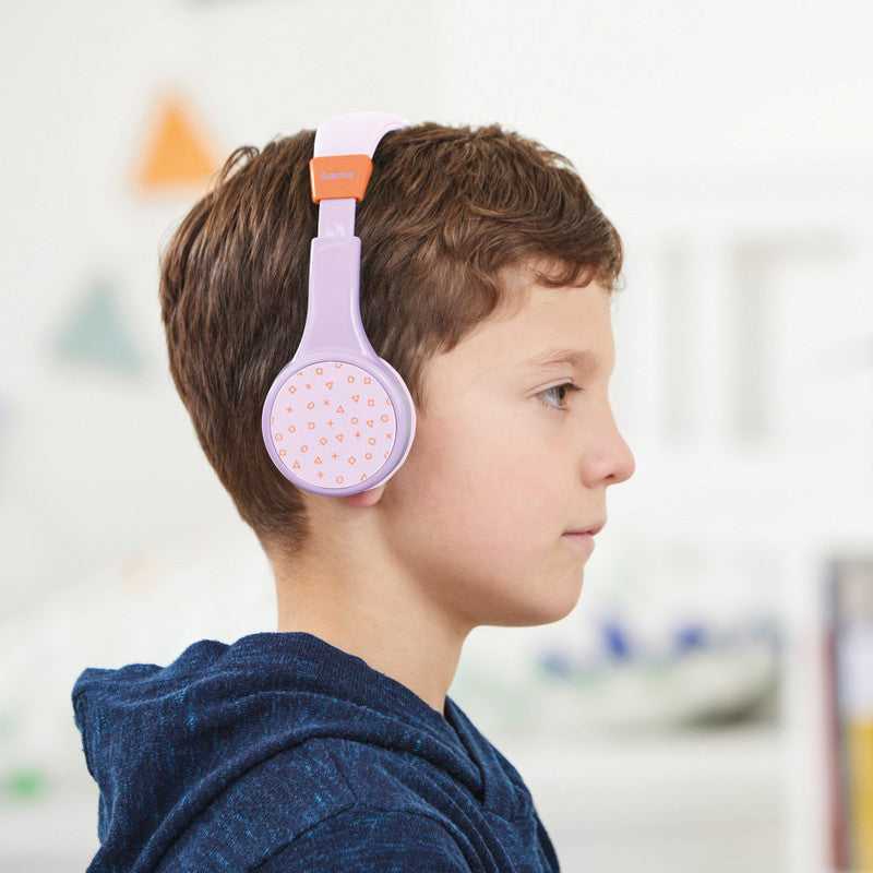 Hama Teens Guard II – On-Ear Headset – Bluetooth, Lautstärkebegrenzung 85 dB – Lila/Orange – bis 50 h