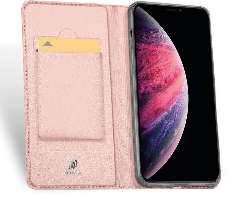 Dux Ducis Booklet-Hülle Skin Pro – für Apple iPhone 11 Pro Max – Roségold – mit Kartenfach, Magnetverschluss