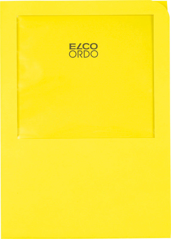 Elco Sichtmappe A4 – intensivgelb, Papier, Sichtfenster, 100er-Pack