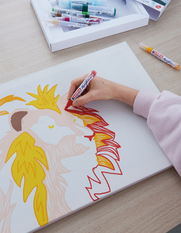 Edding Acrylmarker für dunkles Papier – Verkehrsgelb