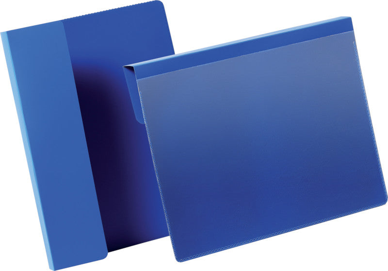 Durable Kennzeichnungstaschen – 210 × 148 mm, blau, wiederablösbar, 50er-Pack