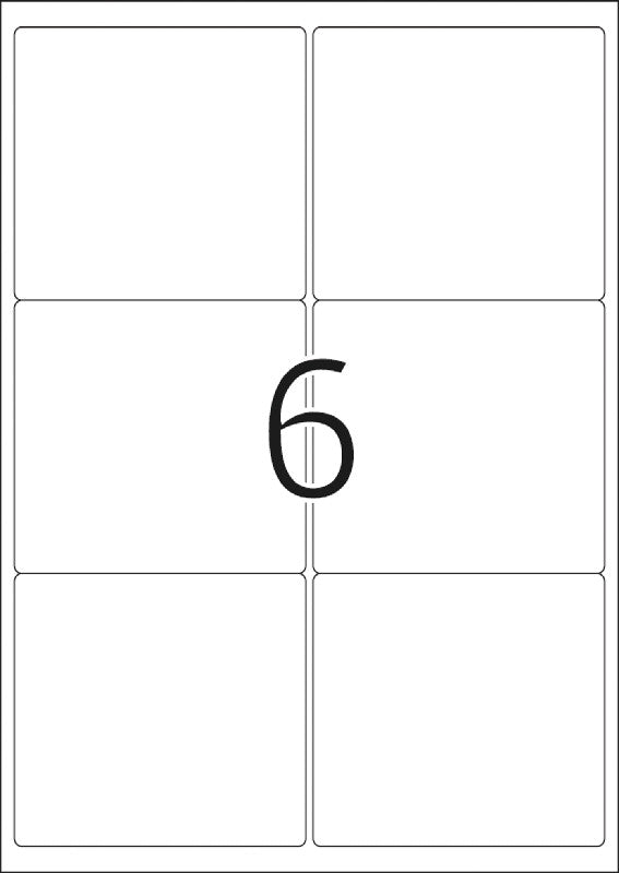 HERMA Drucketiketten, 99 mm × 93 mm, weiss, Papier, permanent, 150 Etiketten (25 Blatt)