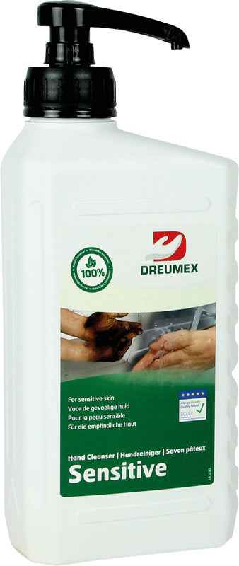 Dreumex Handreinigungspaste – Kunststoff, Weiss, 1 l, inkl. Pumpe, parfümfrei