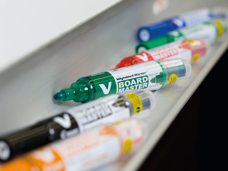 Pilot Whiteboard-Marker V-Board Master BeGreen – Keilspitze 5,2 mm – Sortiert – 5er-Set – Trocken abwischbar