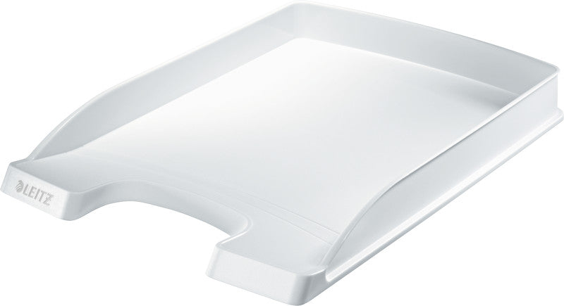 Leitz Briefkorb – mit Beschriftungsfeld, matt, weiss, B 255 × H 35 × T 357 mm, Serie Slim