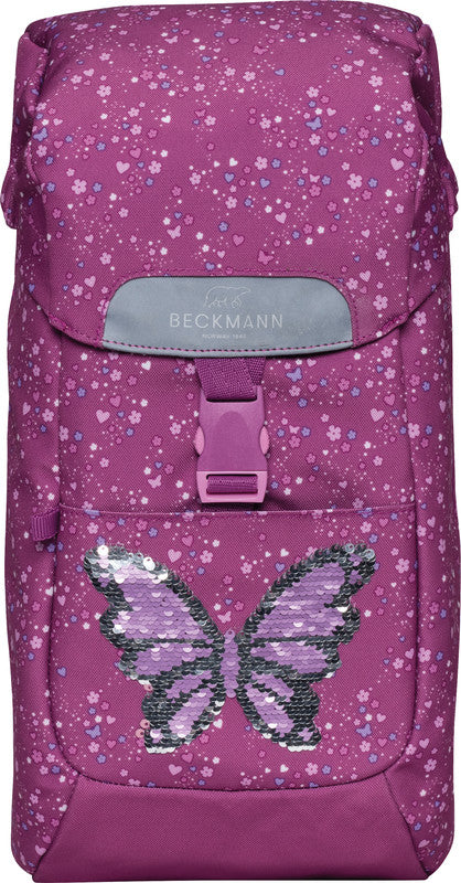 Beckmann Kindergartenrucksack – Wandern – Schmetterling – 12 l, B 21,0 × H 35,0 × T 19,0 cm – recyclingfähig