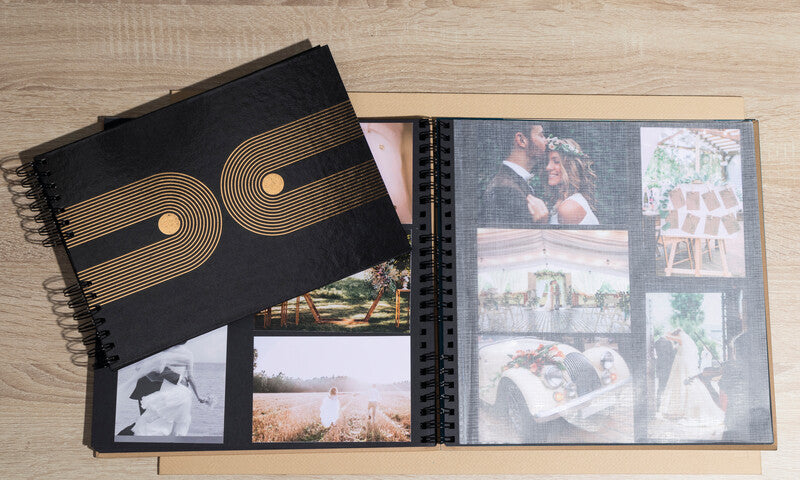 Exacompta Fotoalbum – schwarz, Spiralbindung, Karton, 320 × 220 mm