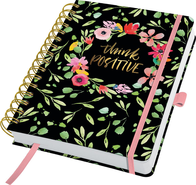 Sigel JOLIE Tagesplaner – undatiert, Spiralbindung, 16,8 × 21,5 cm, Punktraster, Flower Love, FSC